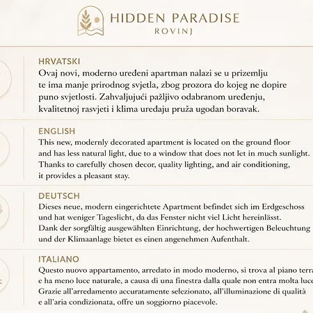 Hidden Paradise Apartman Rovinj